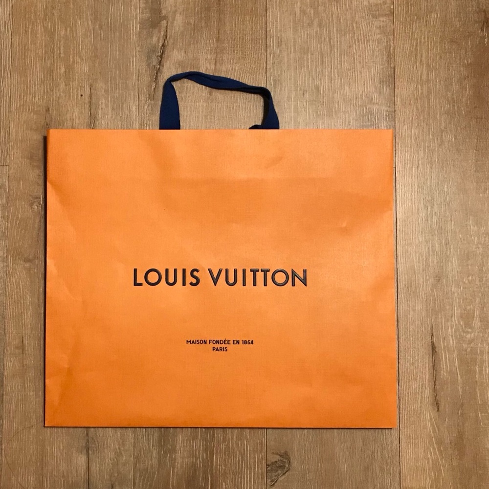 Louis Vuitton orange shopping bags 15.75”x13.25”